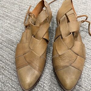 Free People Brown Leather Women's Shoes